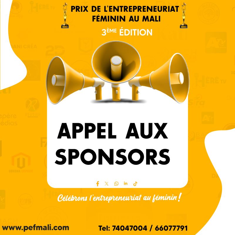 Devenez sponsor du Prix de l'Entrepreneuriat Féminin au Mali – 3ᵉ édition